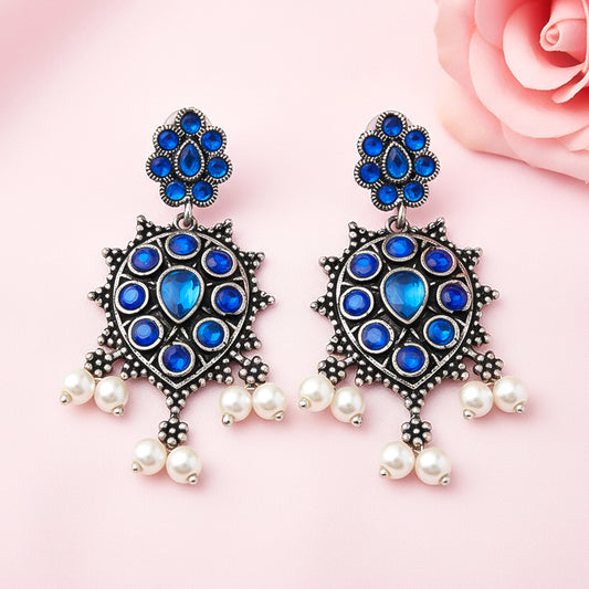 Drop Radiance dangler earrings (Blue)