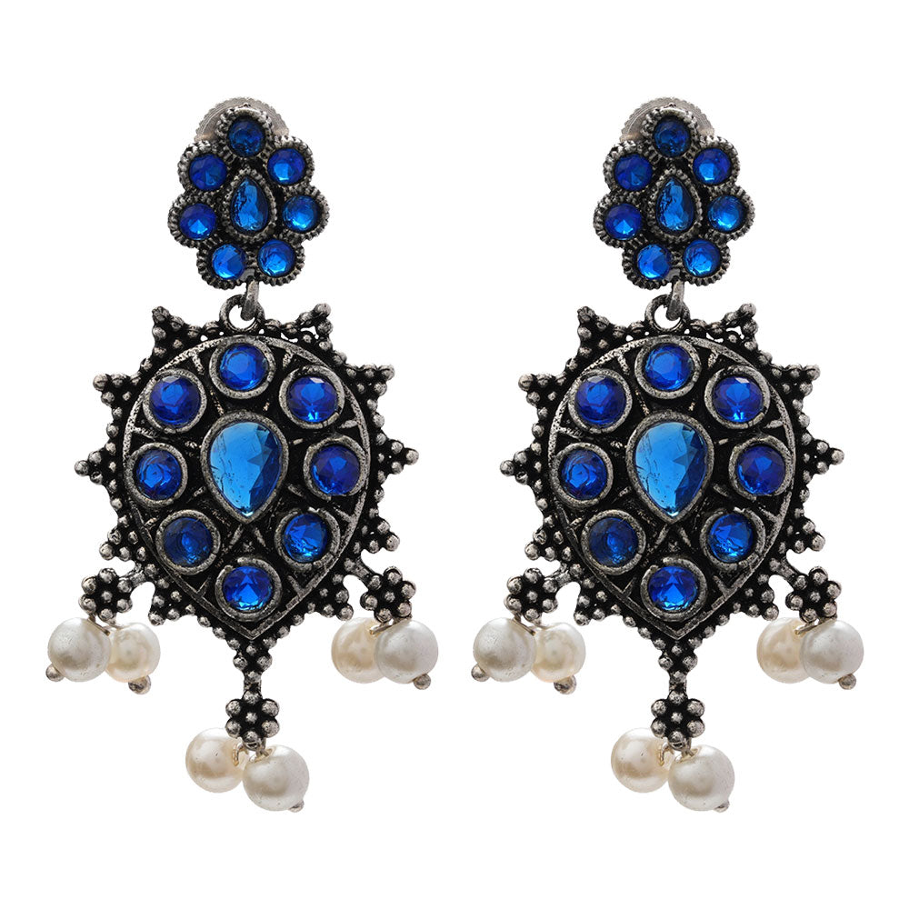 Drop Radiance dangler earrings (Blue)