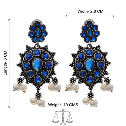 Drop Radiance dangler earrings (Blue)