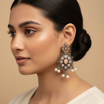 Drop Radiance dangler earrings (Light Orange)