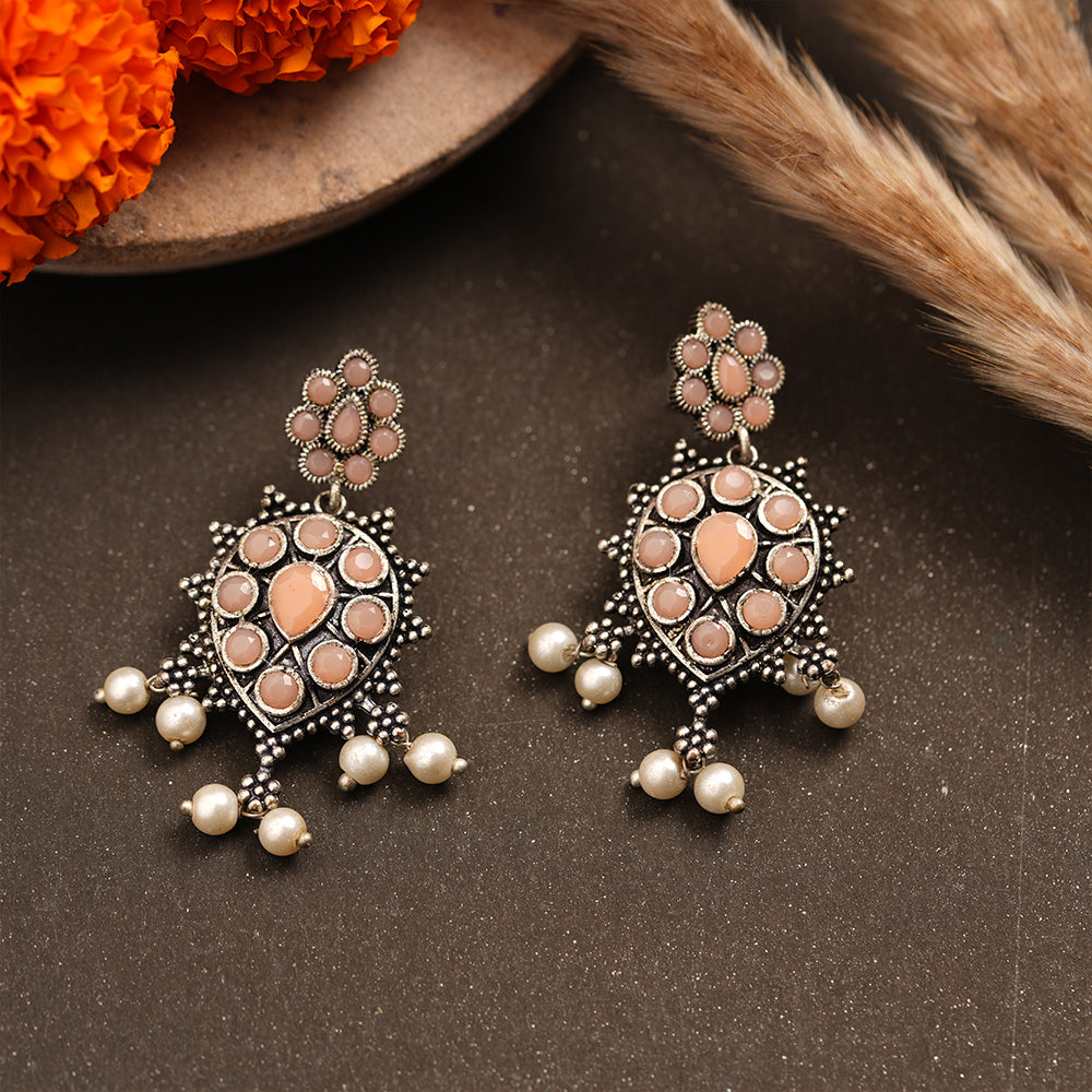 Drop Radiance dangler earrings (Light Orange)
