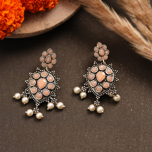 Drop Radiance dangler earrings (Light Orange)