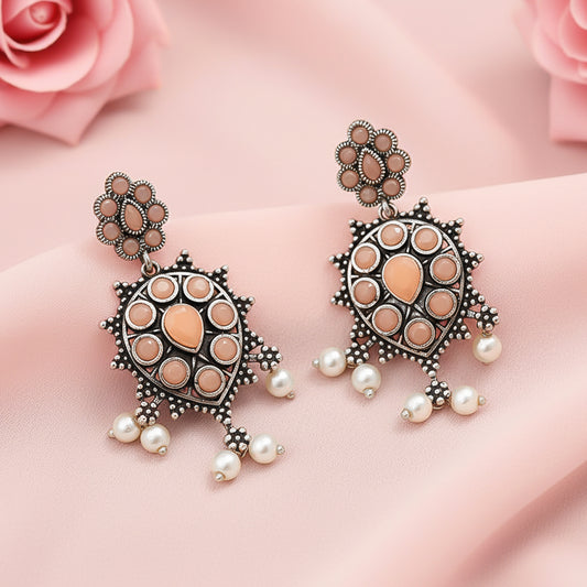 Drop Radiance dangler earrings (Light Orange)