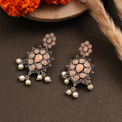 Drop Radiance dangler earrings (Light Orange)