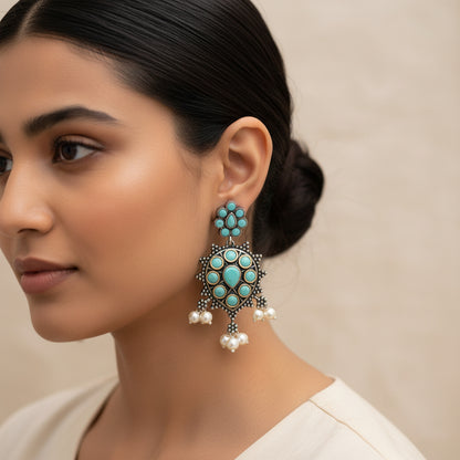 Drop Radiance dangler earrings (Mint)