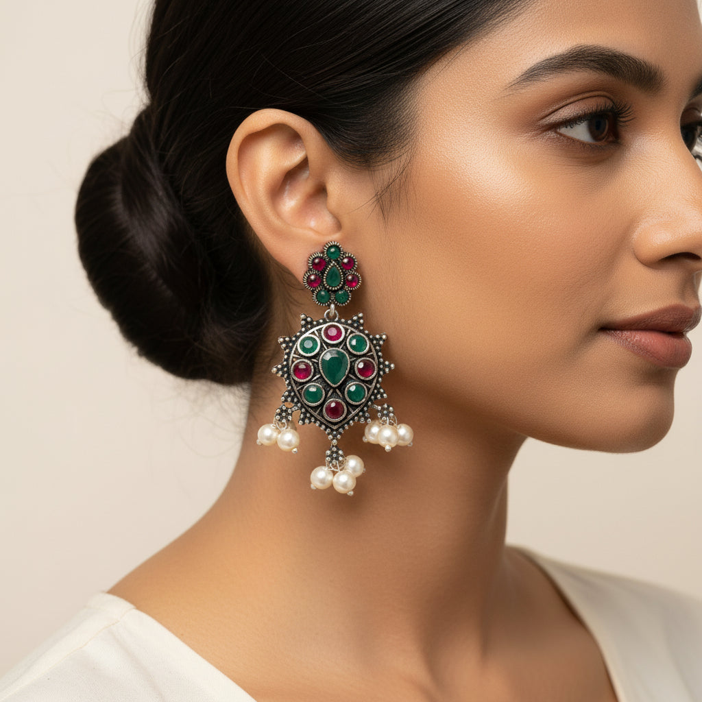 Drop Radiance dangler earrings (Multicolored)