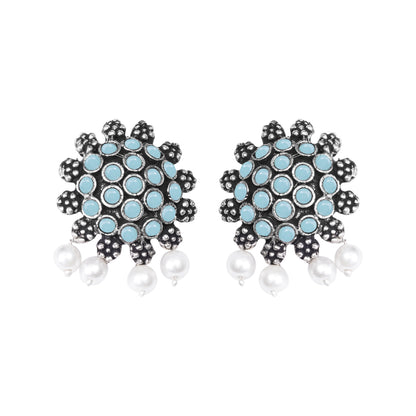 Stone Dome stud earrings (Mint)