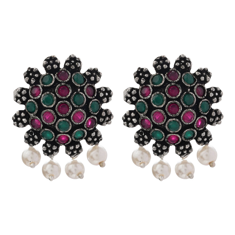 Stone Dome stud earrings (Multicolored)