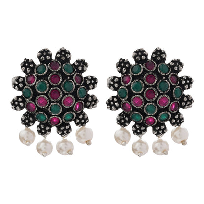Stone Dome stud earrings (Multicolored)