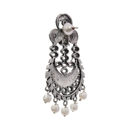 Heritage Bloom pearl stud earrings (White)