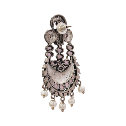 Heritage Bloom pearl stud earrings (Baby Pink)