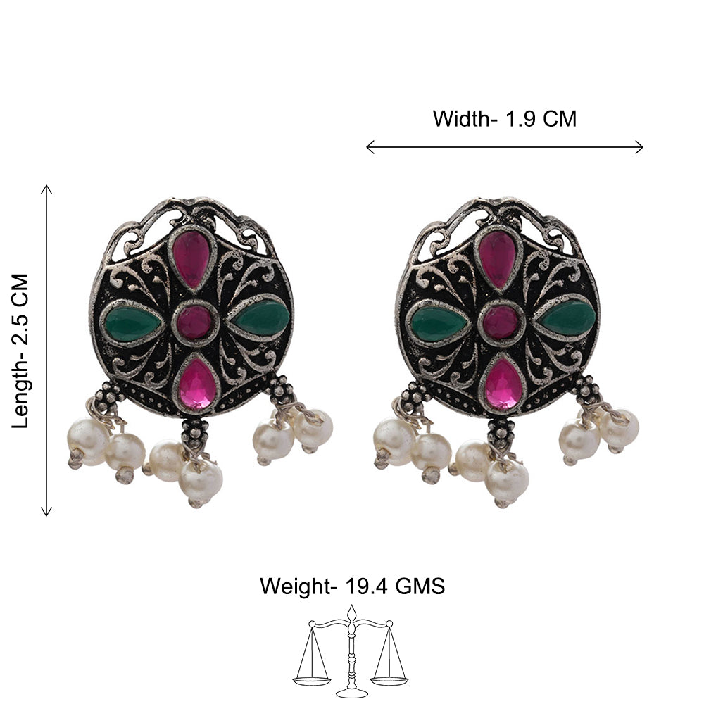 Gem Globe stud earrings (Multicolored)