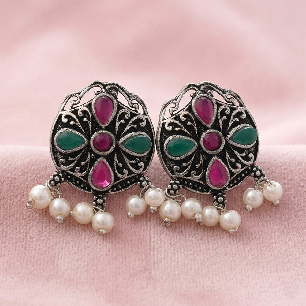 Gem Globe stud earrings (Multicolored)