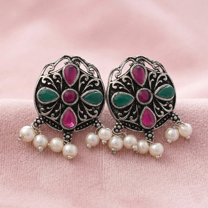 Gem Globe stud earrings (Multicolored)
