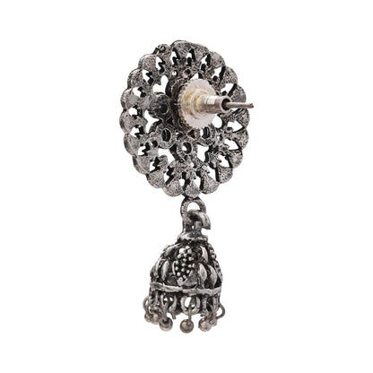 Meena Manjari Jhumki earrings (White)