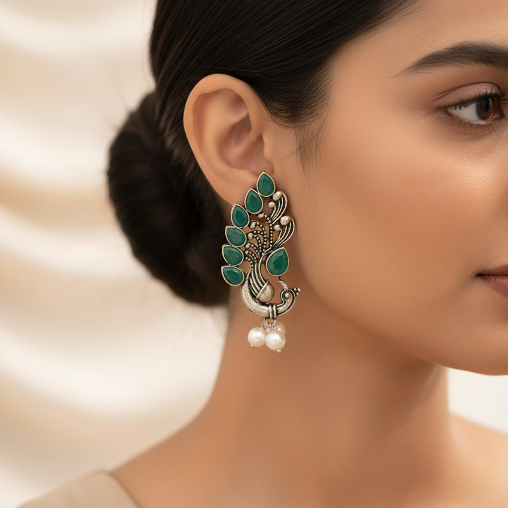 Mayur Pride stud earrings (Green)