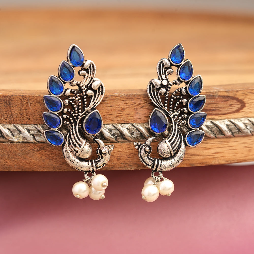 Mayur Pride stud earrings (Blue)
