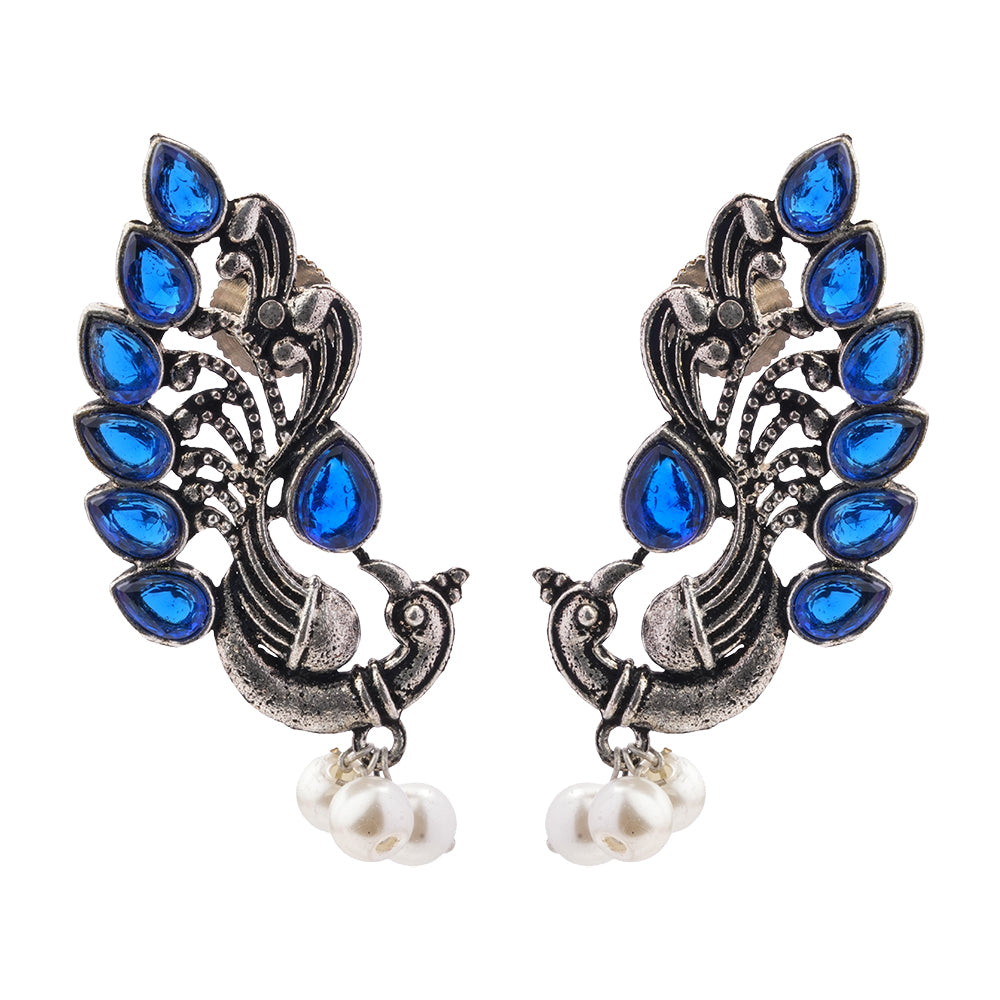 Mayur Pride stud earrings (Blue)