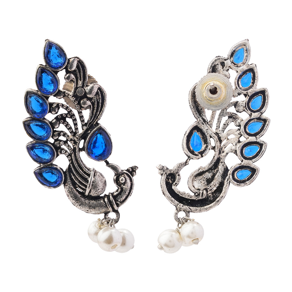 Mayur Pride stud earrings (Blue)