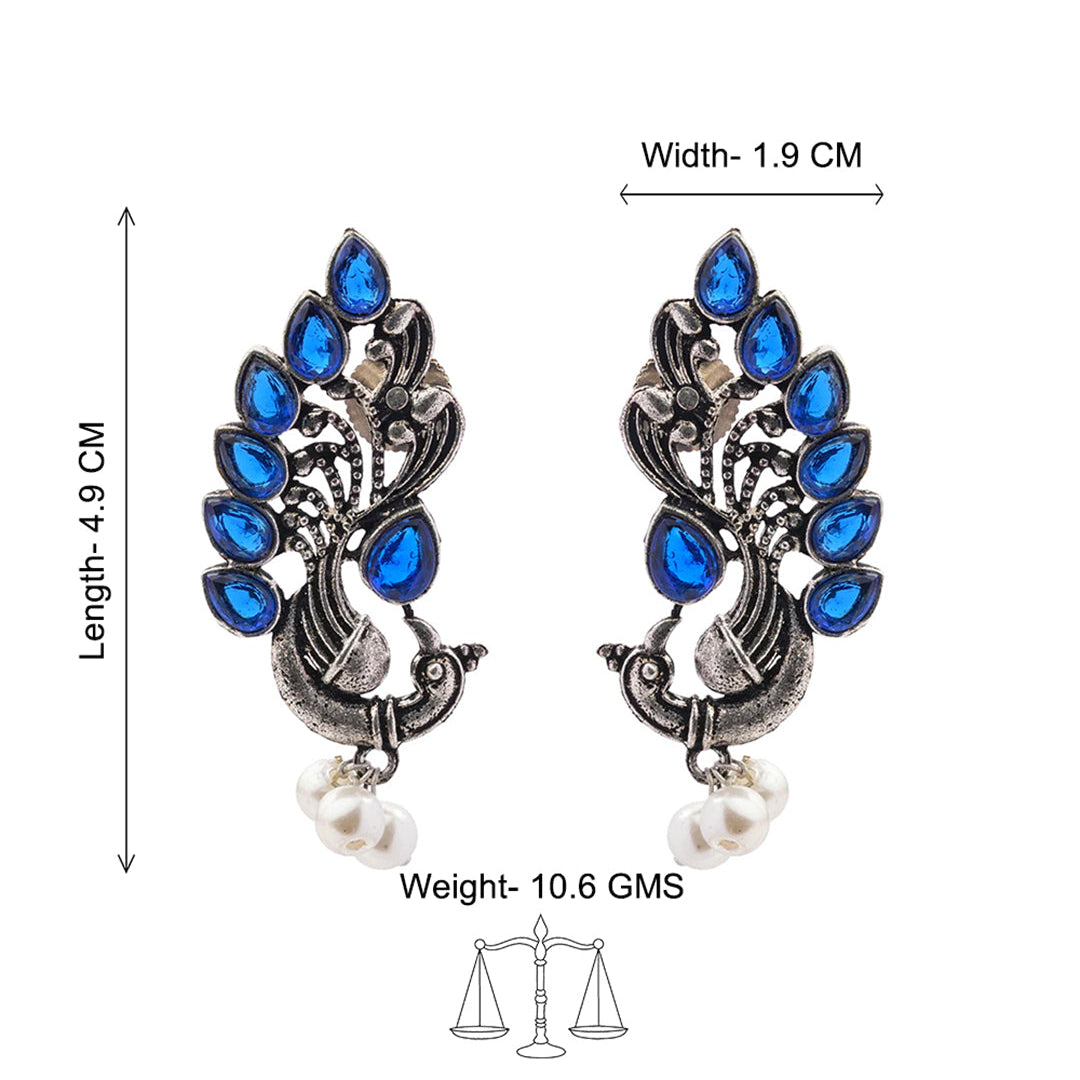 Mayur Pride stud earrings (Blue)