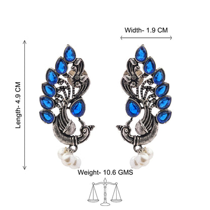 Mayur Pride stud earrings (Blue)