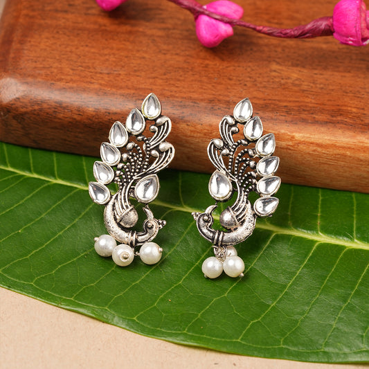 Mayur Pride stud earrings (White)