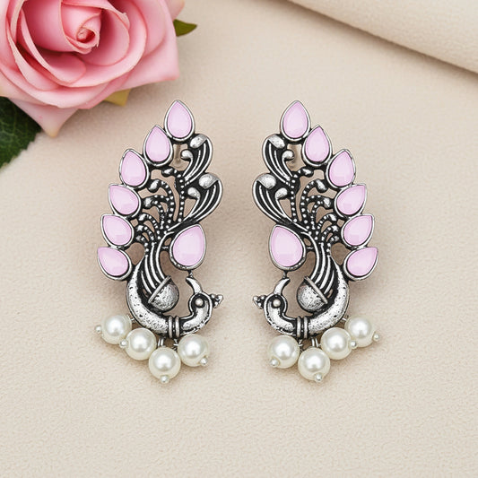 Mayur Pride stud earrings (Baby Pink)