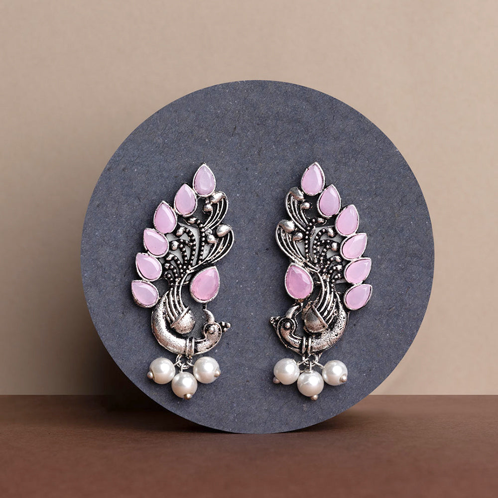 Mayur Pride stud earrings (Baby Pink)