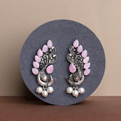 Mayur Pride stud earrings (Baby Pink)
