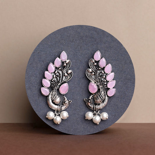 Mayur Pride stud earrings (Baby Pink)