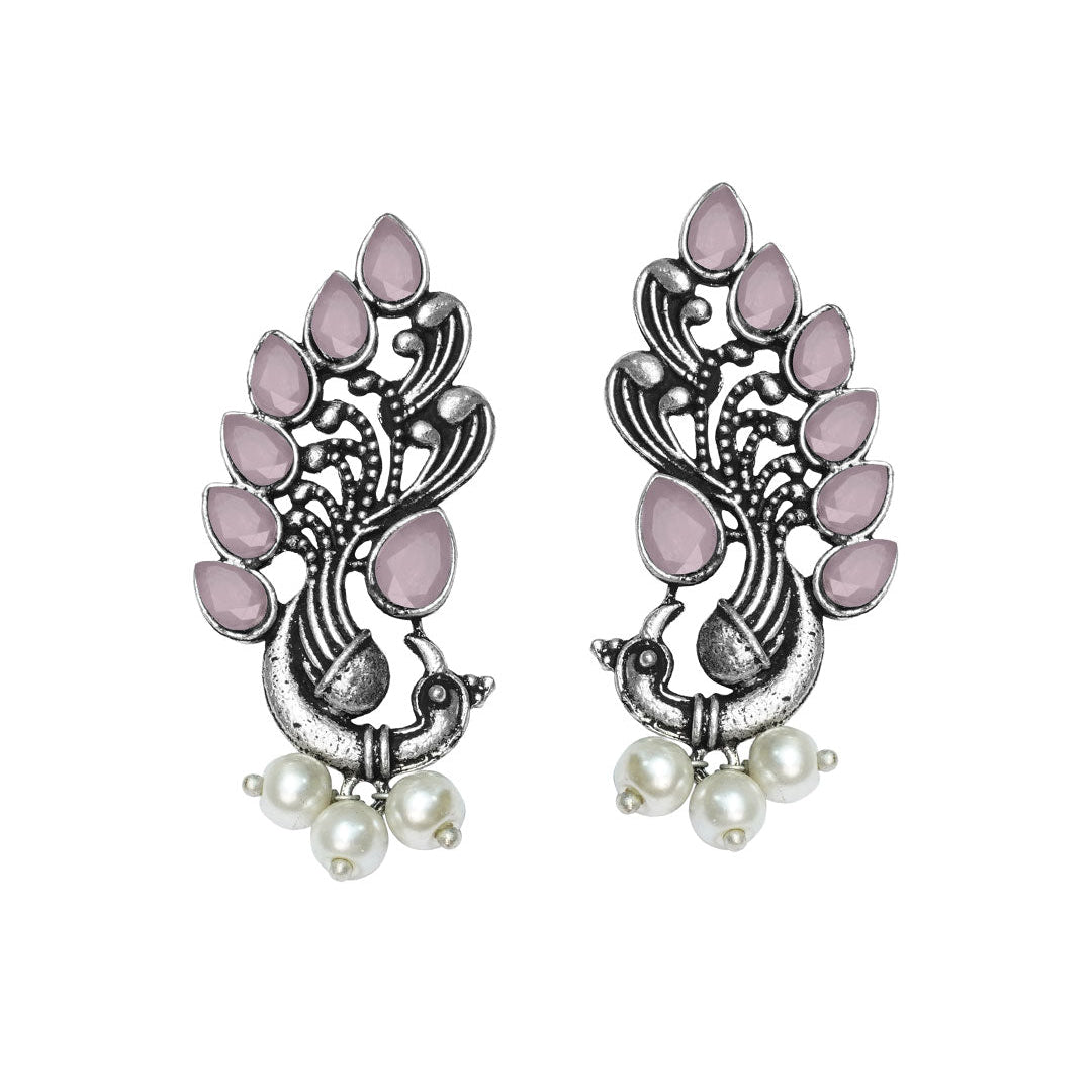 Mayur Pride stud earrings (Baby Pink)
