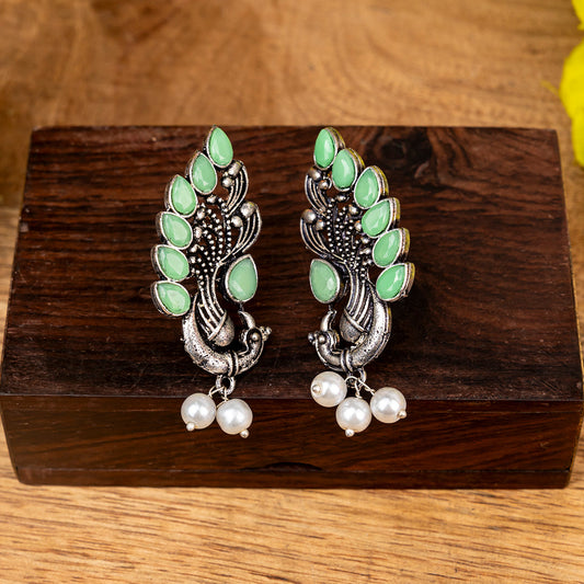 Mayur Pride stud earrings (Pista)