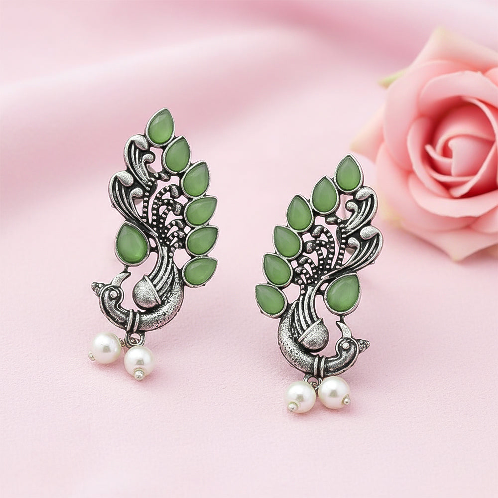 Mayur Pride stud earrings (Pista)