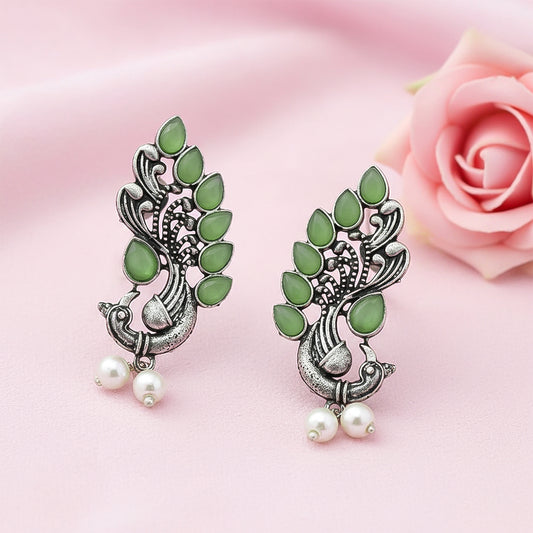 Mayur Pride stud earrings (Pista)
