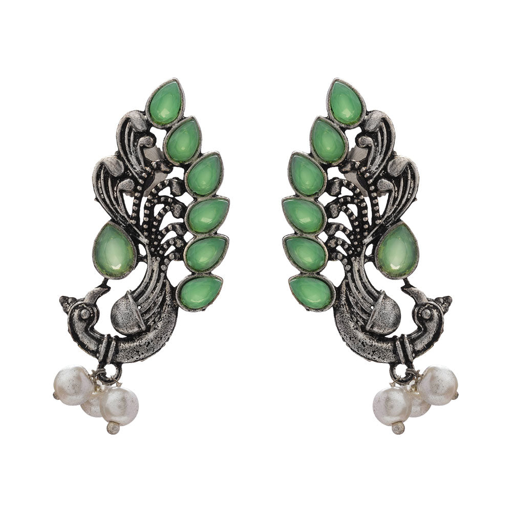 Mayur Pride stud earrings (Pista)