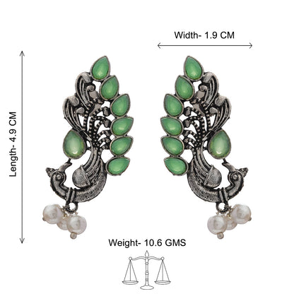 Mayur Pride stud earrings (Pista)