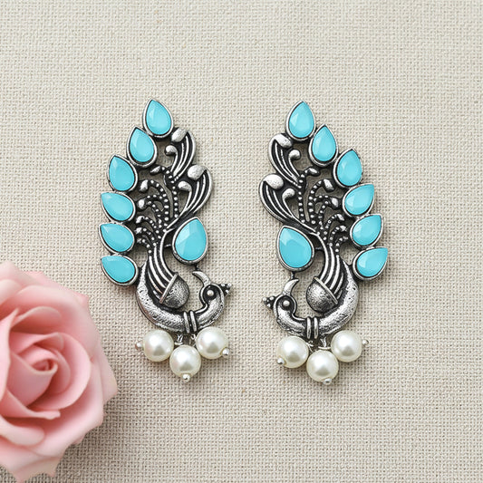 Mayur Pride stud earrings (Sky Blue)