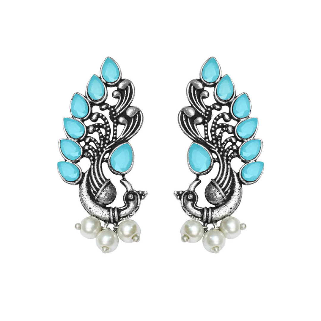 Mayur Pride stud earrings (Sky Blue)