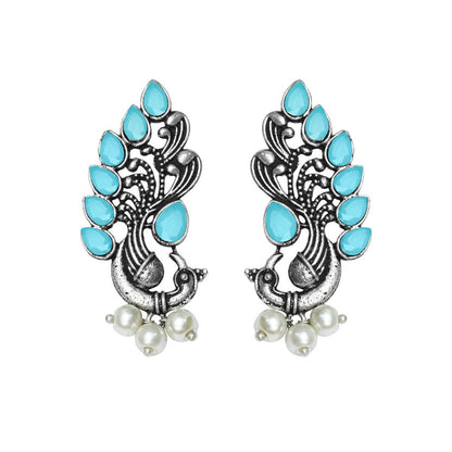 Mayur Pride stud earrings (Sky Blue)