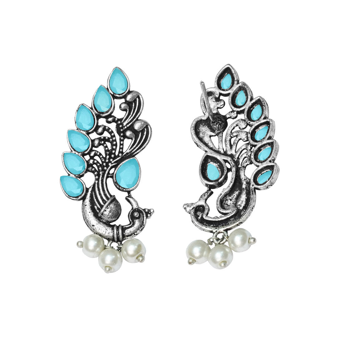 Mayur Pride stud earrings (Sky Blue)
