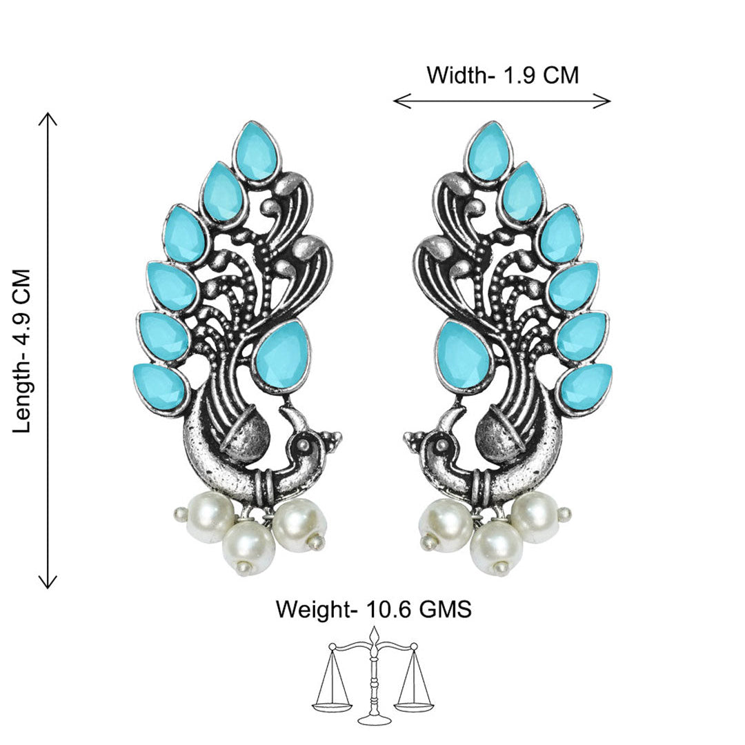 Mayur Pride stud earrings (Sky Blue)