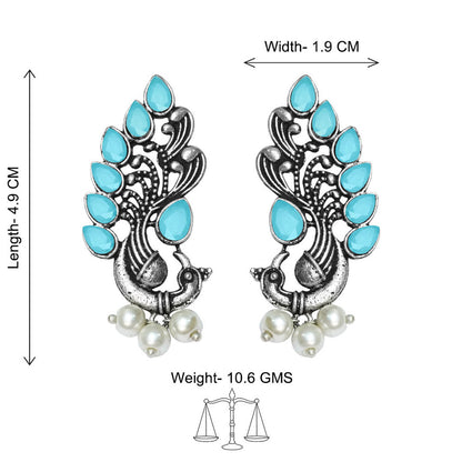 Mayur Pride stud earrings (Sky Blue)