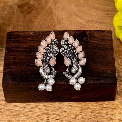 Mayur Pride stud earrings (Light Orange)