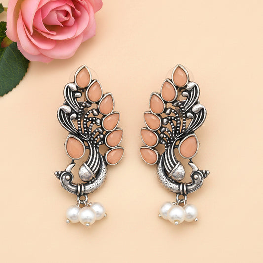 Mayur Pride stud earrings (Light Orange)