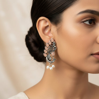 Mayur Pride stud earrings (Light Orange)