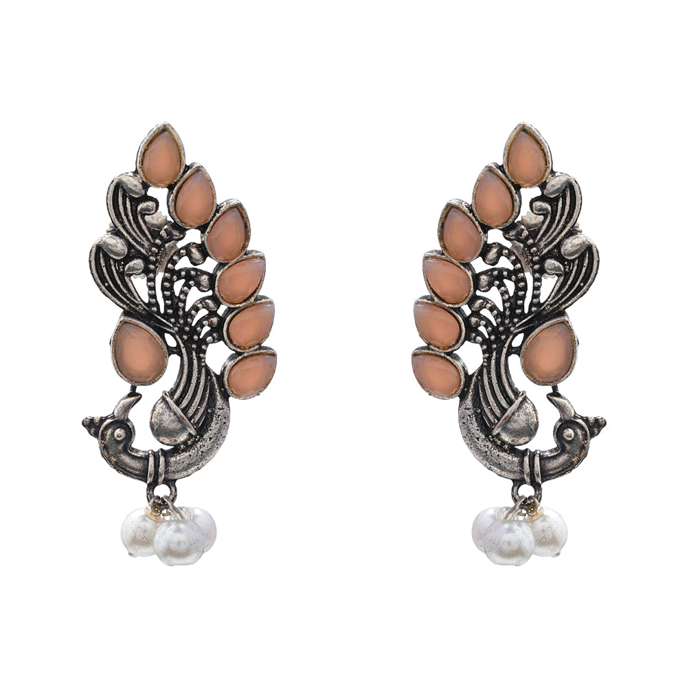 Mayur Pride stud earrings (Light Orange)