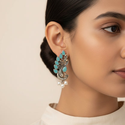 Mayur Pride stud earrings (Mint)