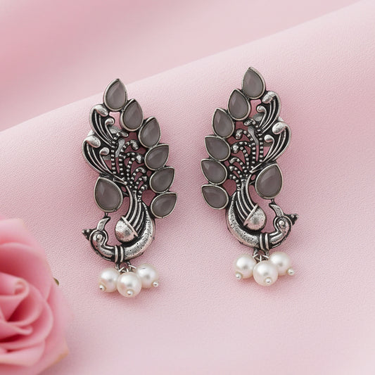 Mayur Pride stud earrings (Grey)