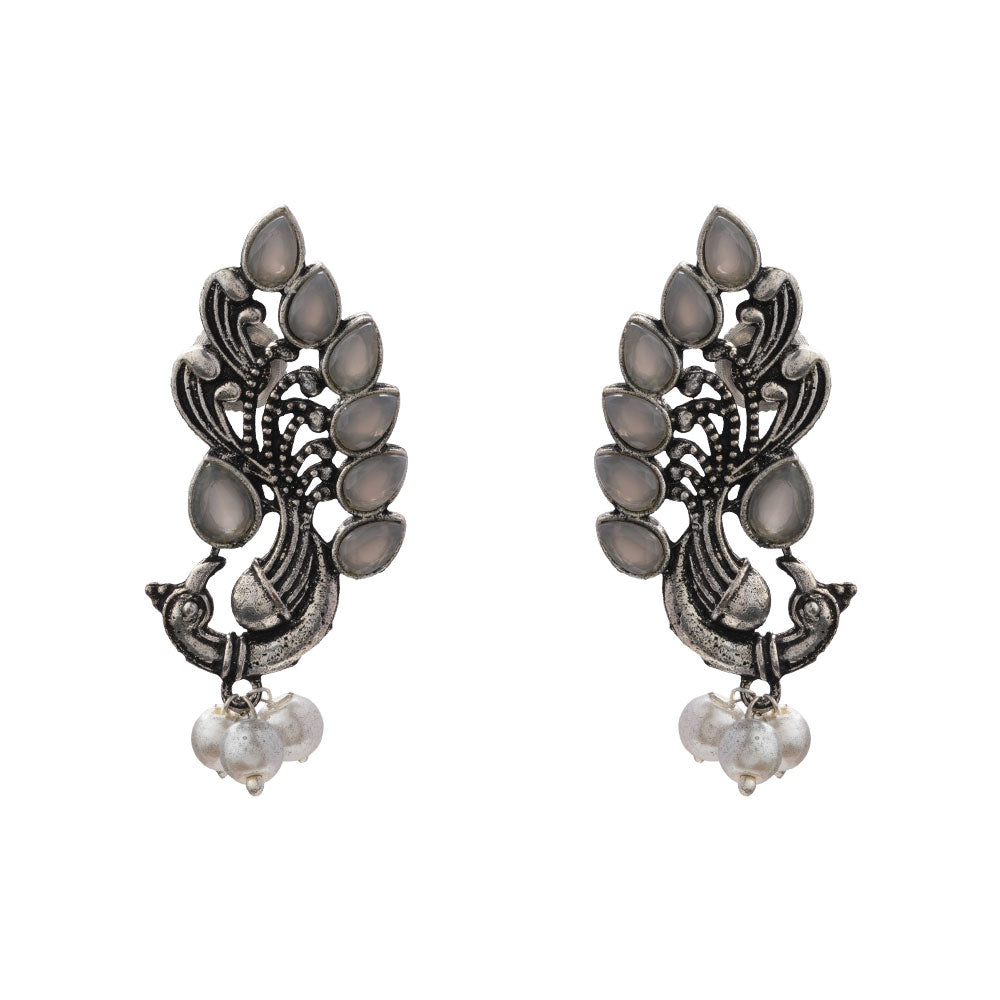 Mayur Pride stud earrings (Grey)