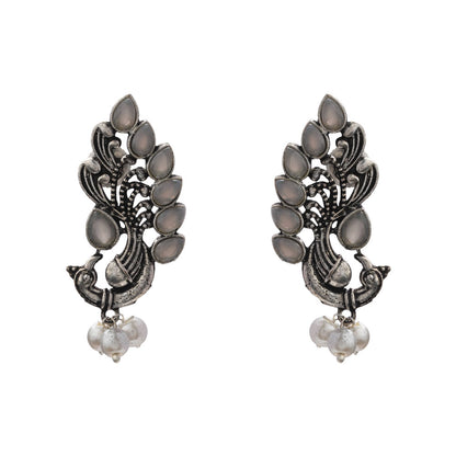 Mayur Pride stud earrings (Grey)